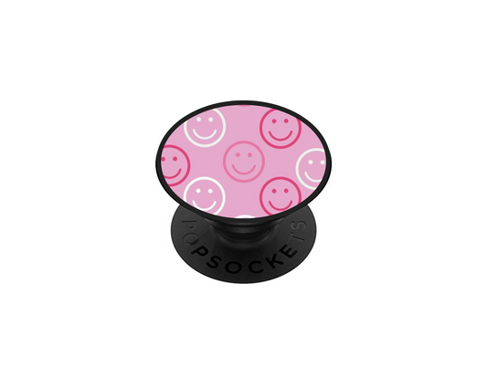 Pop socket pink smiley