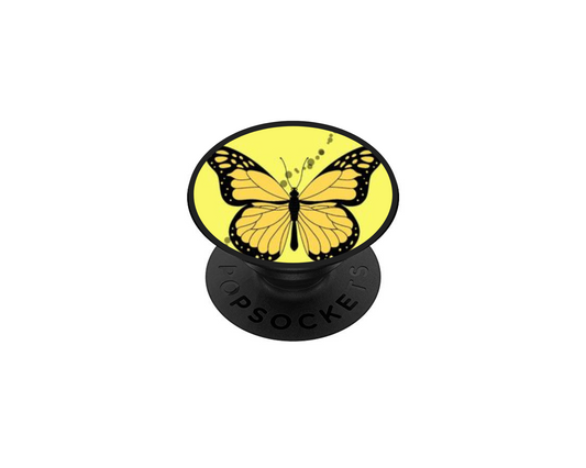 Pop socket yellow papillon