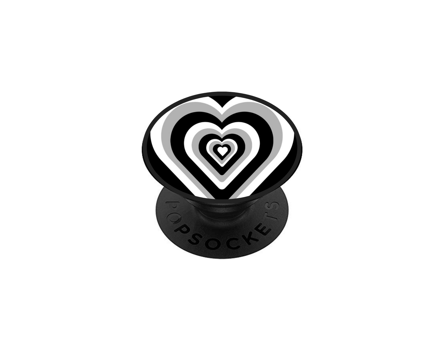 Pop socket cœur black