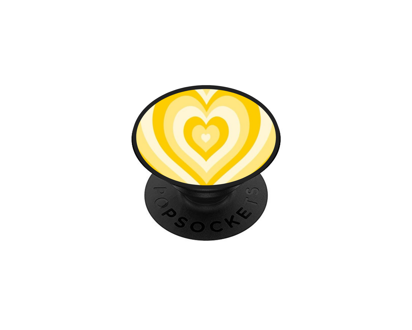 Pop socket cœur yellow