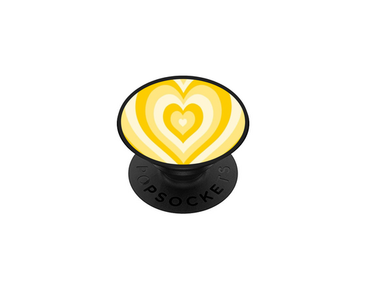 Pop socket cœur yellow